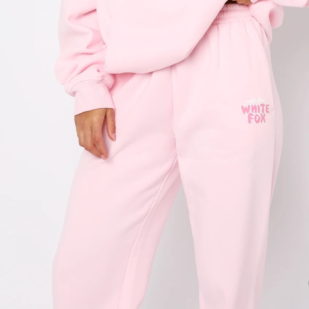White Fox Boutique Baby Pink Joggers